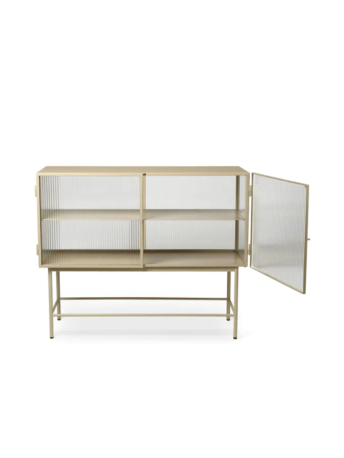 ferm Living Haze Sideboard - Reeded Glass Cashmere, Skjenk