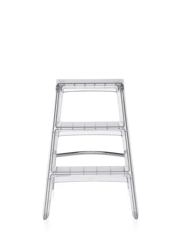 Kartell Upper folding step ladder, stool, Crystal KJøkkentrapp