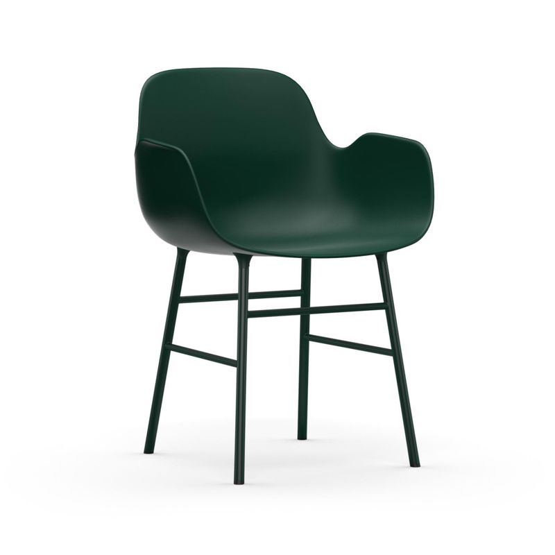 Normann Copenhagen Form Armchair Steel Green, Grønn Spisestol