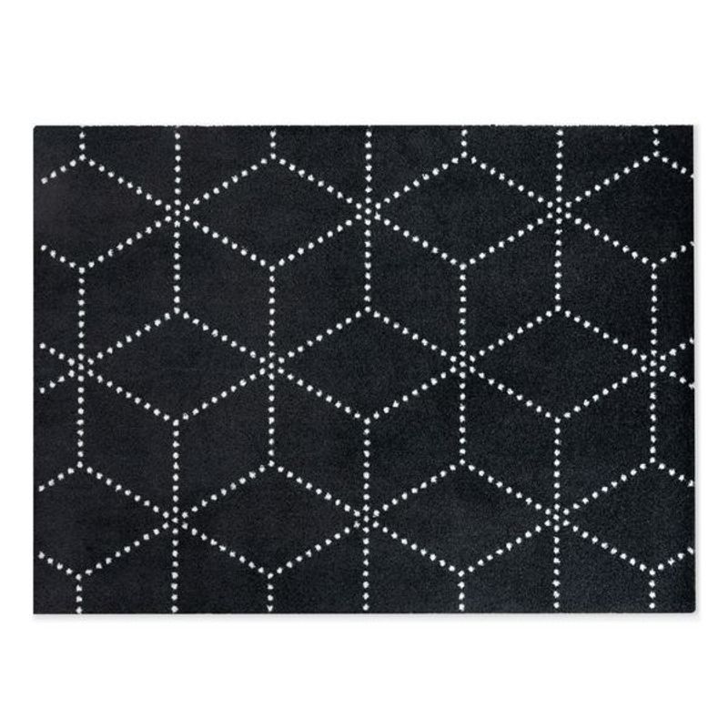 HEYMAT 85 x 115 Hagl Black Door Mat Dørmatte teppe