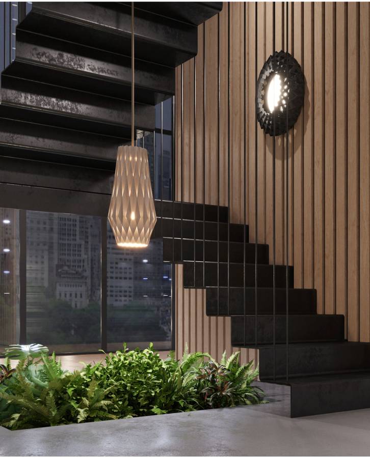 Pilke Signature 30/70 pendant Lamp Birch, Bjørk Taklampe Pendel