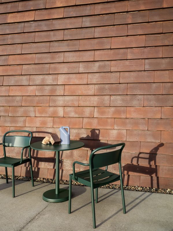 Muuto Linear Steel Armchair Dark Green, Grønn Hagemøbel stol