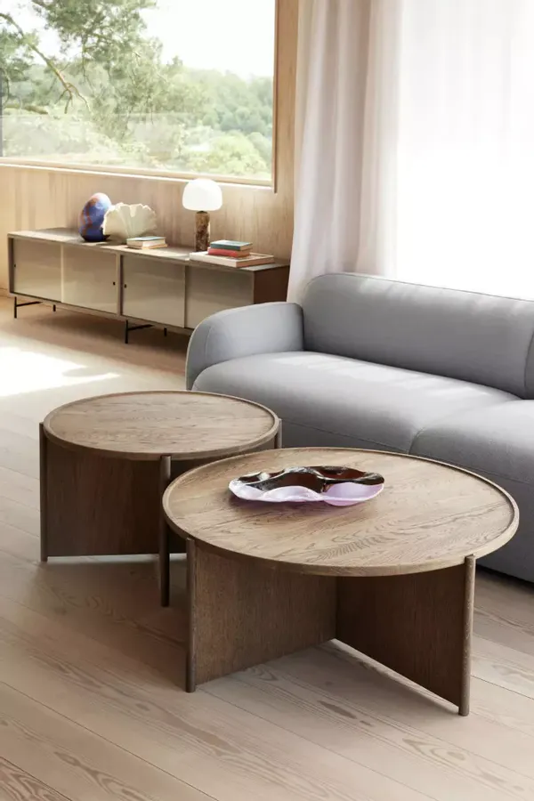 Northern Cling Coffee Table Ø 90 smoked Oak, Salongbord