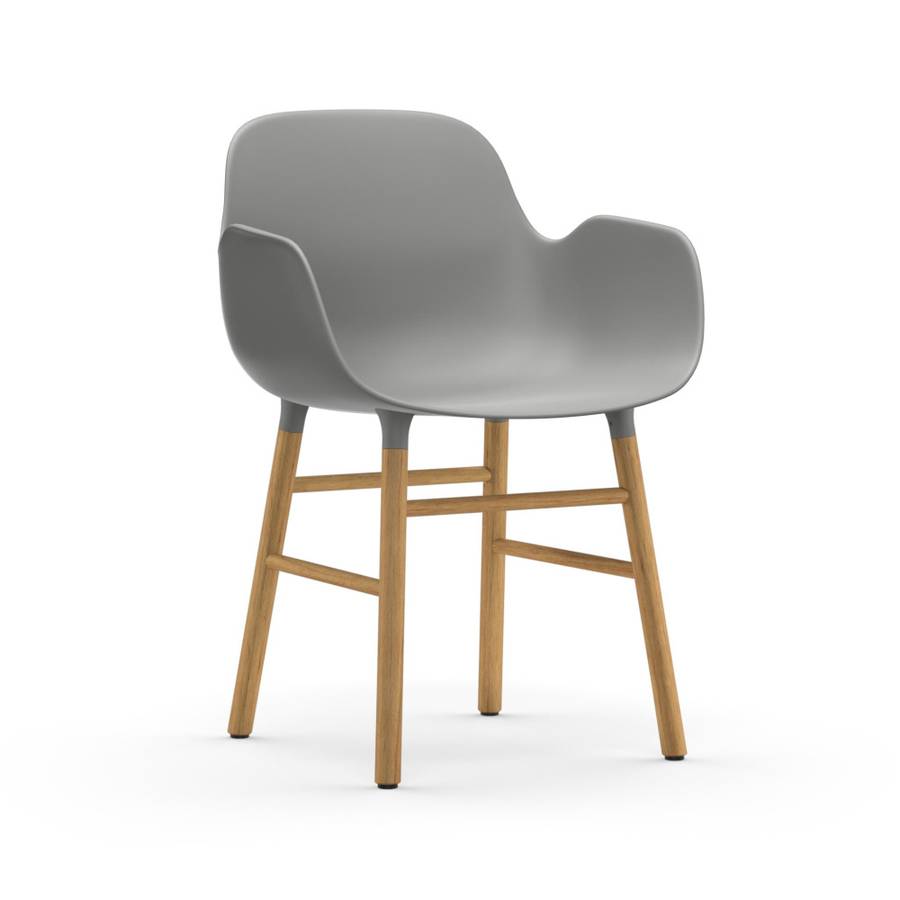 Normann Copenhagen Form Armchair oak Grey, Grå Eik spisestol