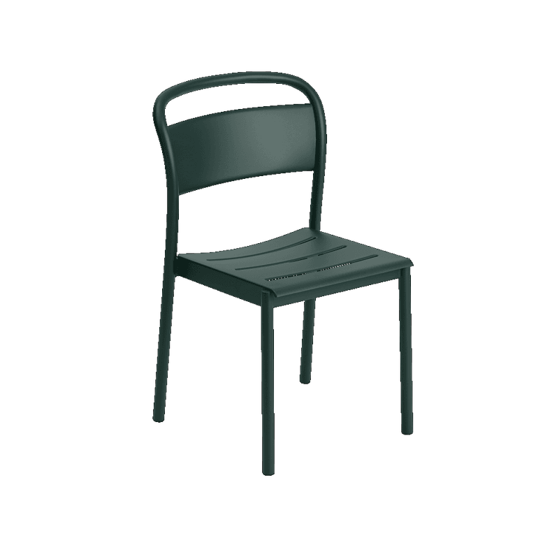 Muuto Spisegruppe Linear Steel Dark Green Table 200 cm 6 x linear steel sidechair, grønn Hagemøbel utemøbel