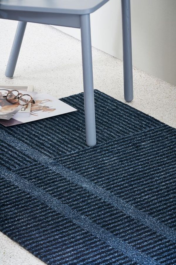HEYMAT 85 x 150 Løype Stormy Blue Door Mat Dørmatte teppe
