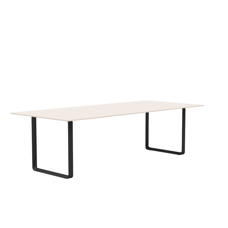 Muuto 70/70 table 255 cm Spisebord, Black Base, Svarte ben