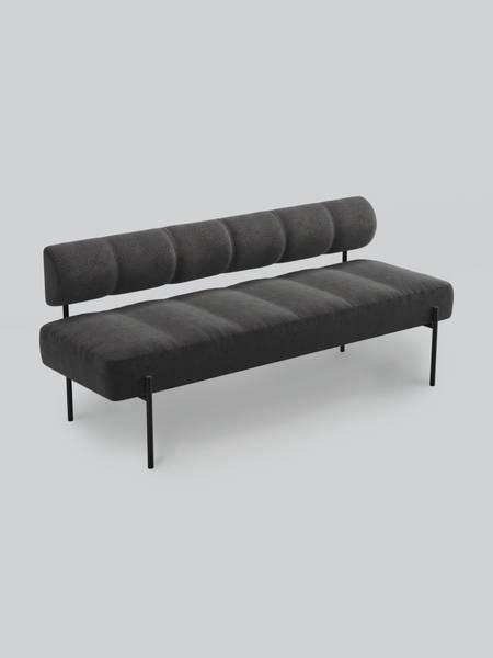 Northern Daybe Dining Sofa Dark Grey Brusvik 08, Black legs