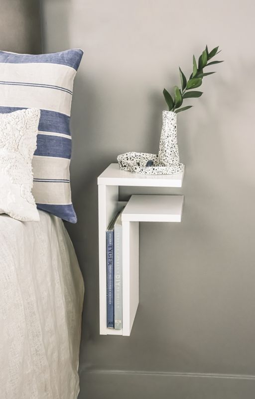 Maze F-Shelf White MDF Left and Right 2 stk nattbord