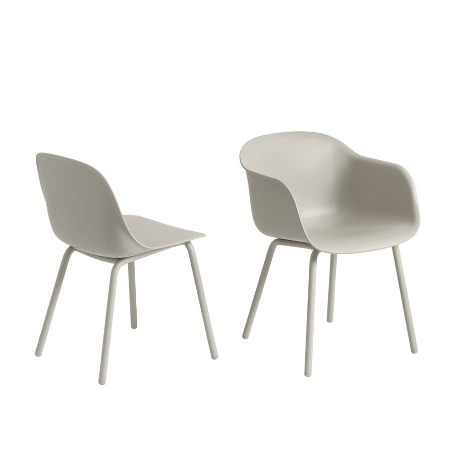 Muuto Fiber Outdoor Side Chair Grey Gr Spisestol Utestol