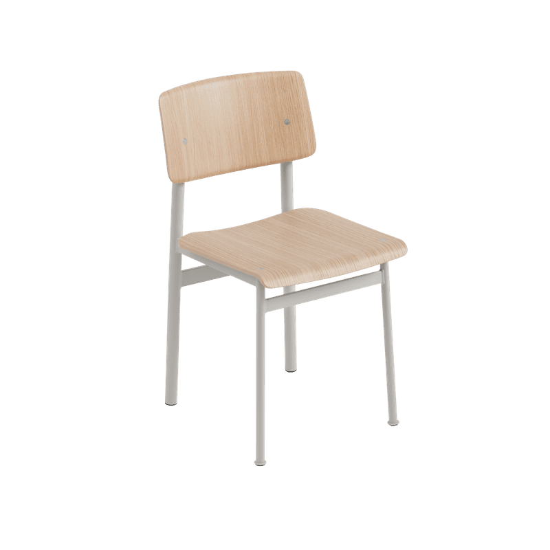 Muuto Loft Chair Oak, Spisestol Eik Stol med stålben