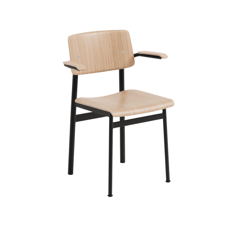 Muuto Loft Chair With Armrest Oak, Spisestol med Armlener Eik