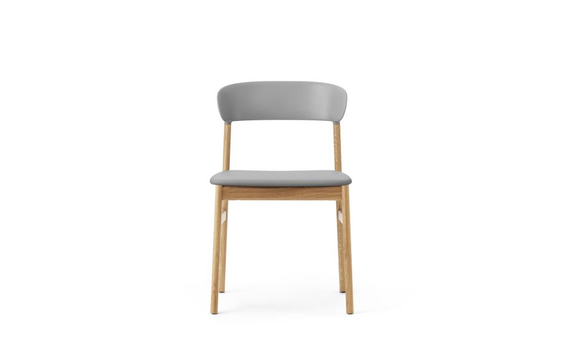 Normann Copenhagen Herit Chair, Polstret leather Grey Oak Stol