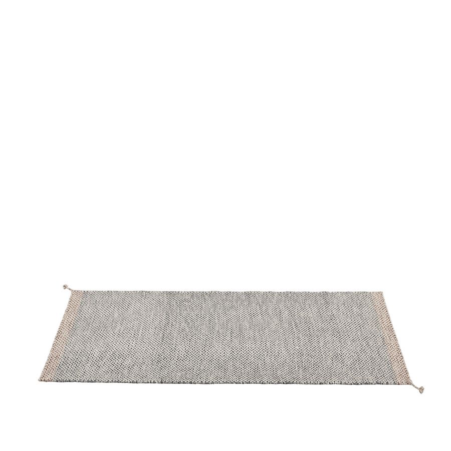 Muuto Ply Rug 80 x 200 Black White Teppe Svart Hvit