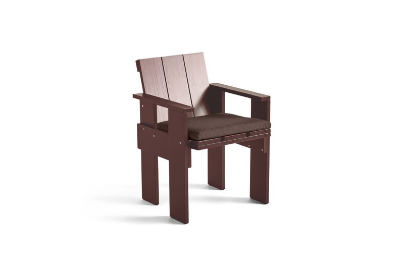 HAY Crate Seat Cushion Dining Chair, Iron Red, Rød  Sittepute