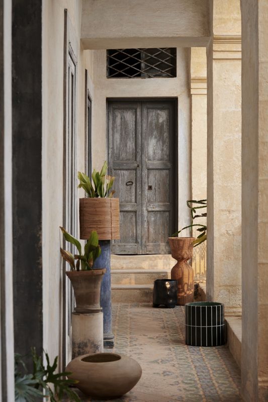 Ferm Living Dodu Pot Low Brown Blomsterpotte Plantekasse