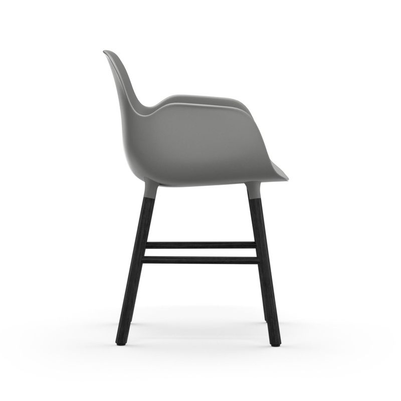 Normann Copenhagen Form Armchair Black oak Grey, Grå Eik Stol