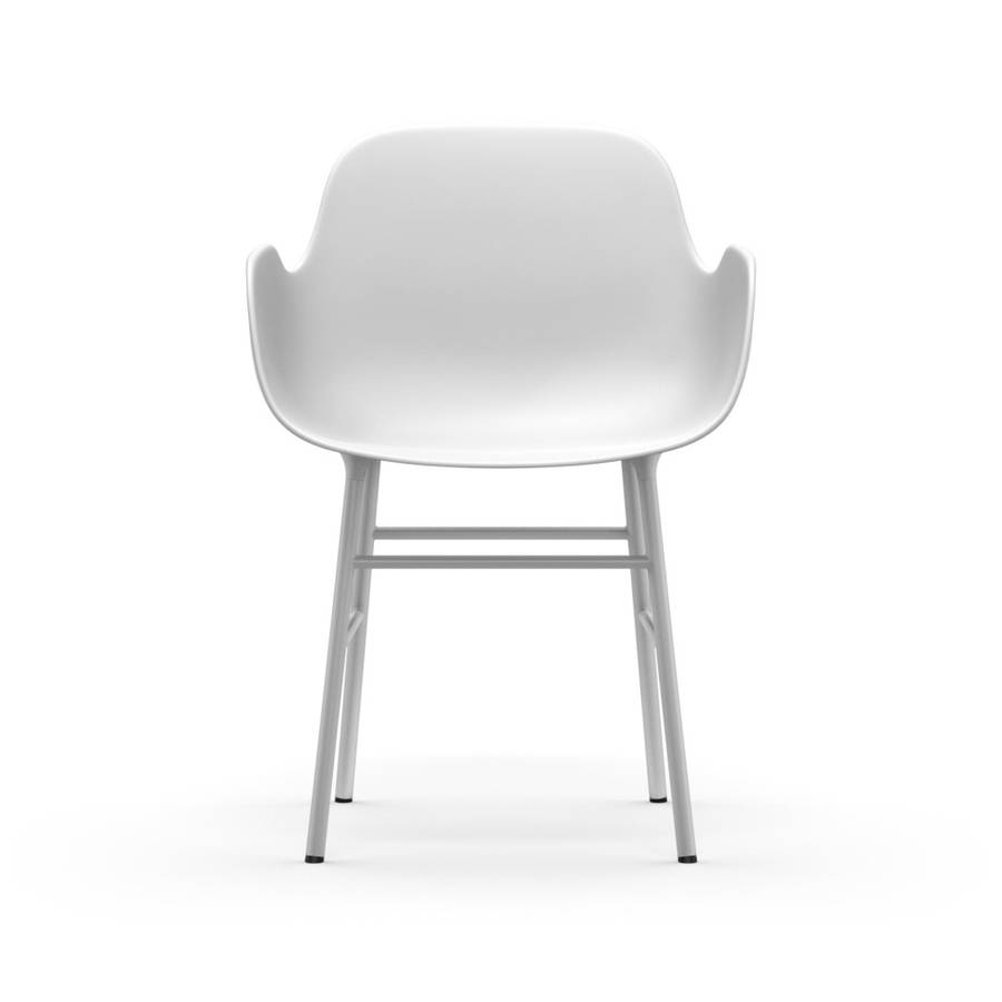 Normann Copenhagen Form Armchair Steel White Hvit spisestol