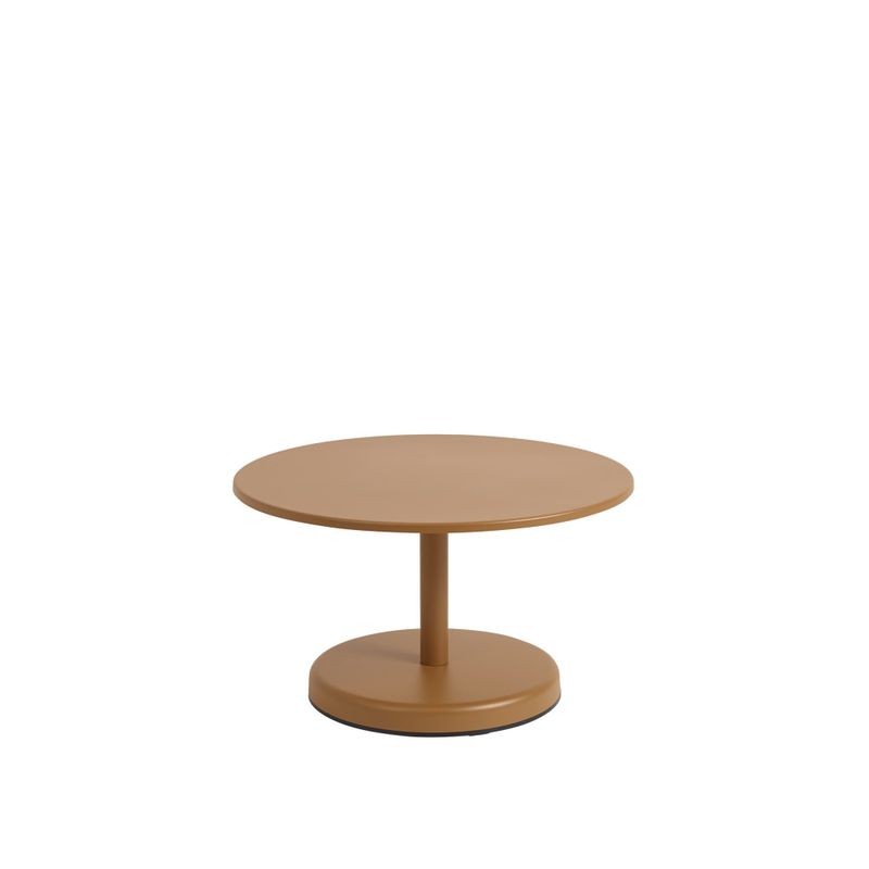 Muuto Linear Steel Coffee Table Ø 70 x 40 Burnt Orange Utebord