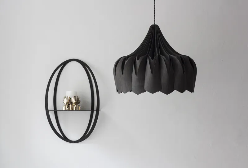 Pilke Pioni Large Ø 50 cm pendant Lamp Black, Svart Taklampe