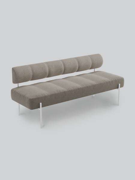 Northern Daybe Dining Sofa Brown Brusvik 66, White legs