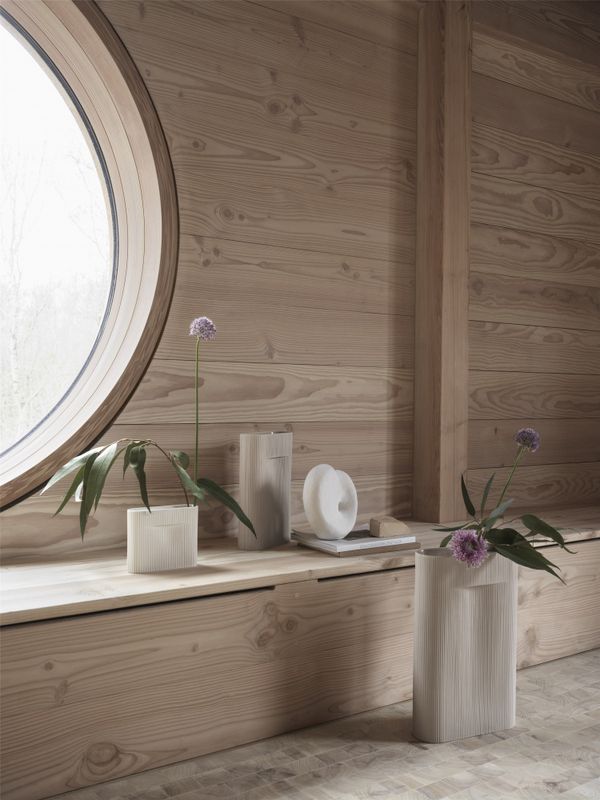 Muuto Ridge Vase Beige H 48,5 cm
